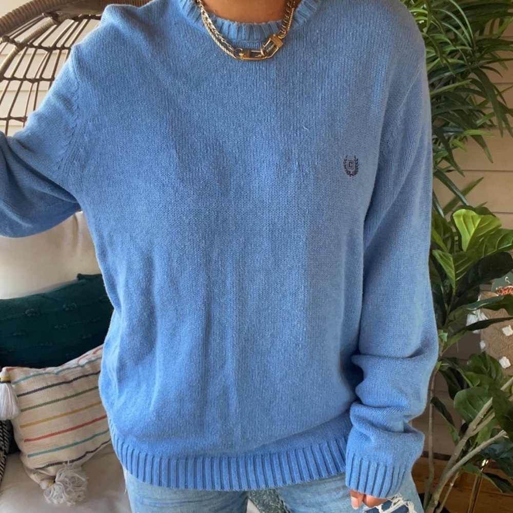 Vintage Baggy Boho Blue Sweater Size 2XL Granolacore